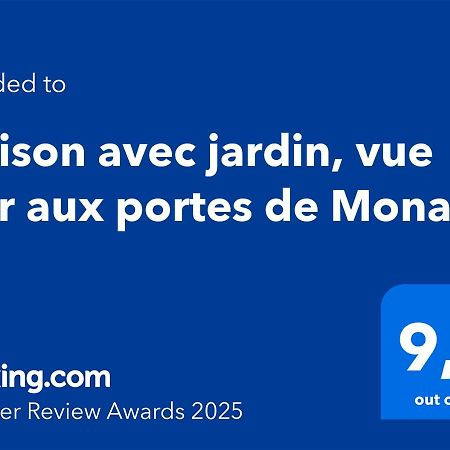 Maison Avec Jardin, Vue Mer Aux Portes De Monaco Босолей Экстерьер фото