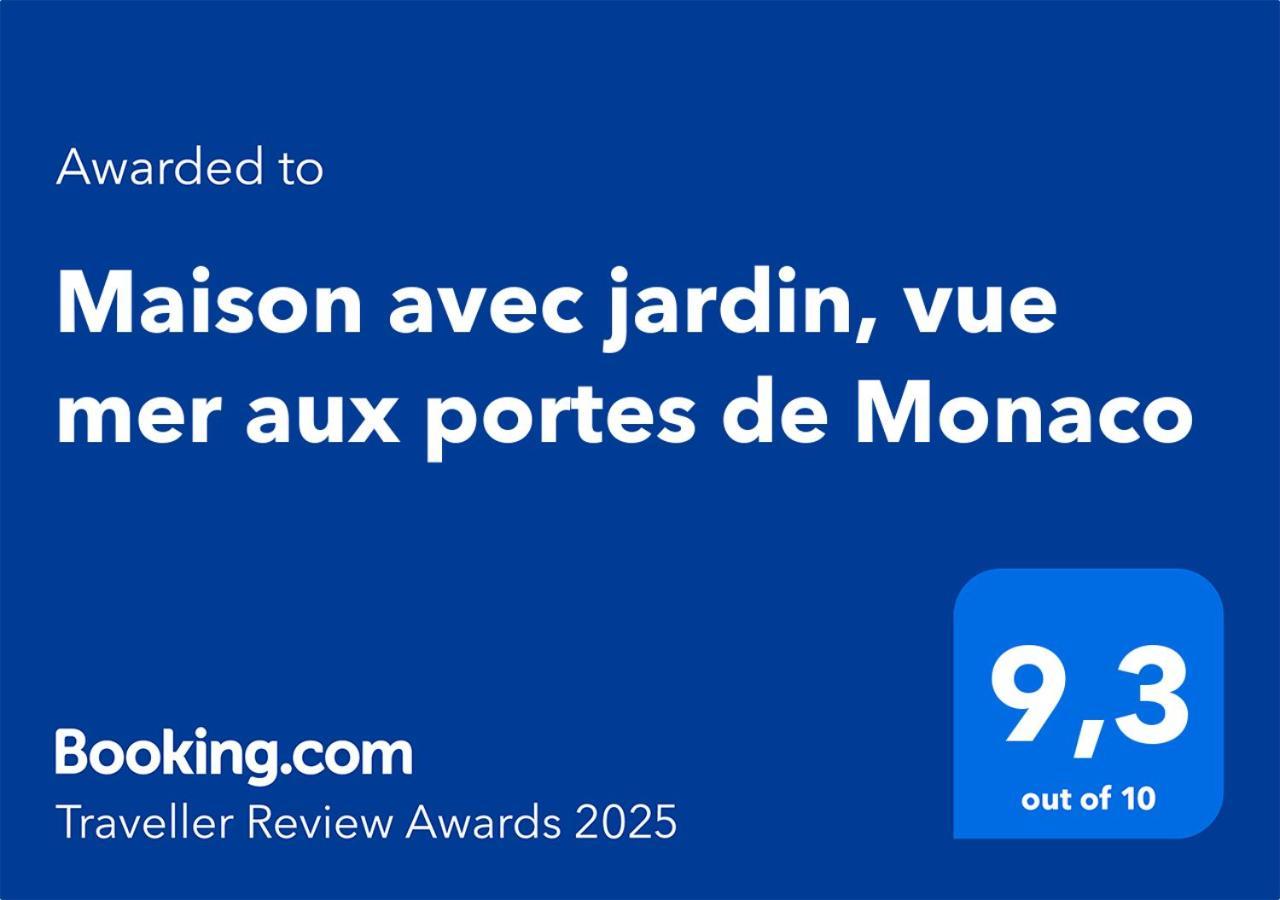 Maison Avec Jardin, Vue Mer Aux Portes De Monaco Босолей Экстерьер фото